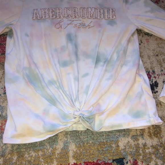 Abercrombie & Fitch long sleeve front knot tye dye tee - Picture 3 of 4